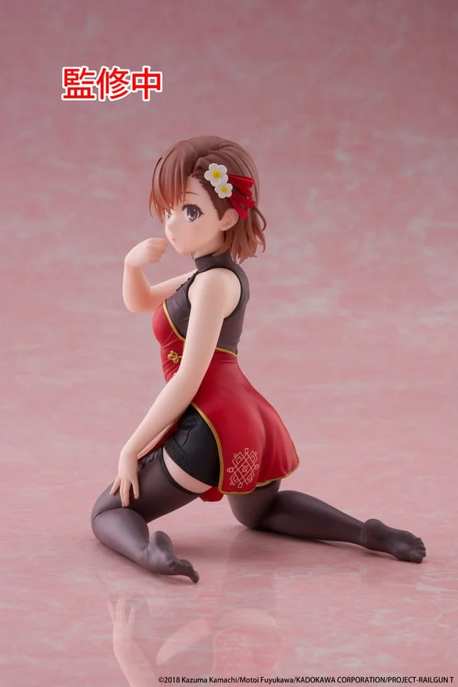 A Certain Scientific Railgun PVC Statue Desktop Cute Figure Mikoto Misaka Chinese Dress Ver. 13 cm